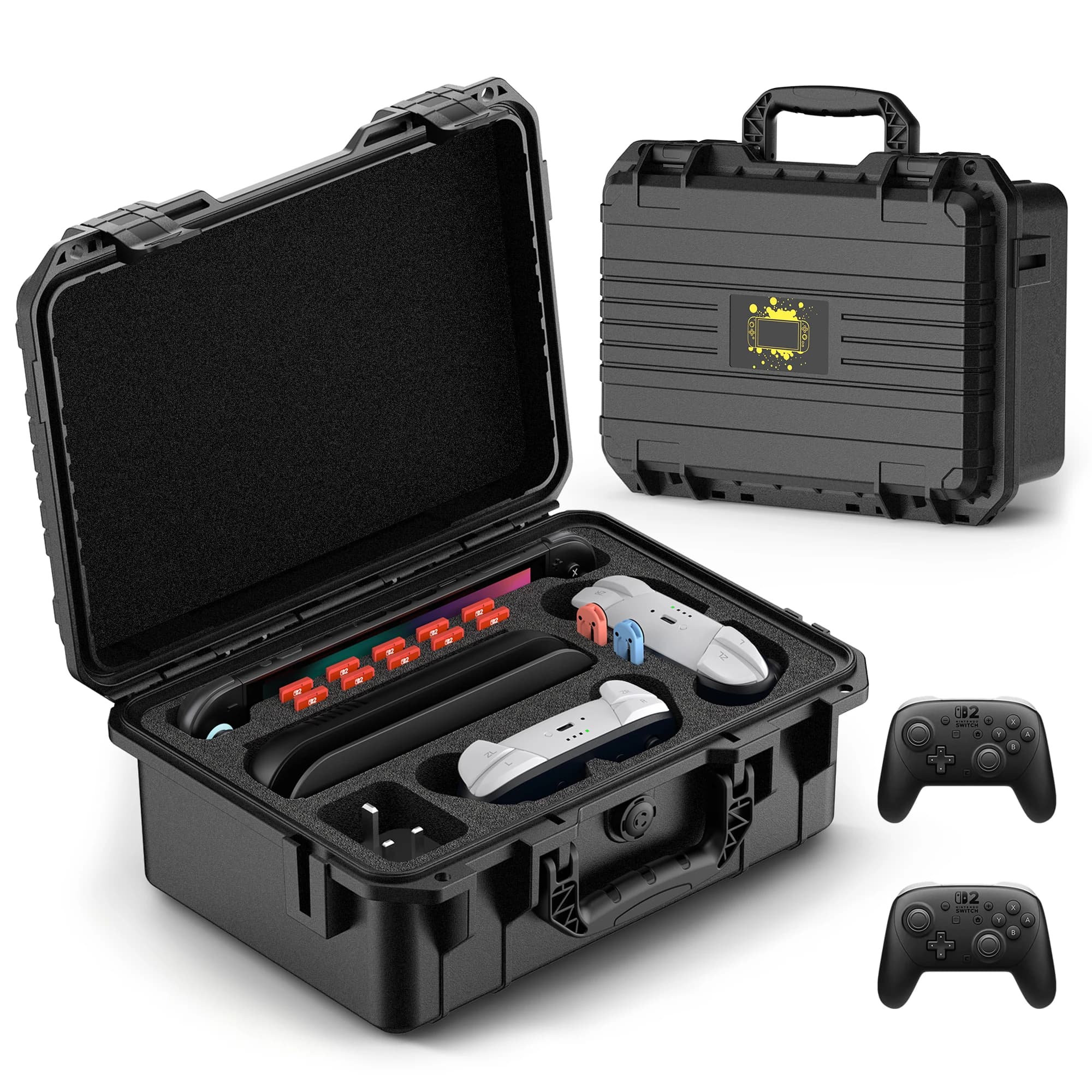 Custodia da trasporto DEVASO per Nintendo Switch 2, borsa da viaggio portatile con 2 controller Pro, fodera morbida, borsa da viaggio per Switch 2
