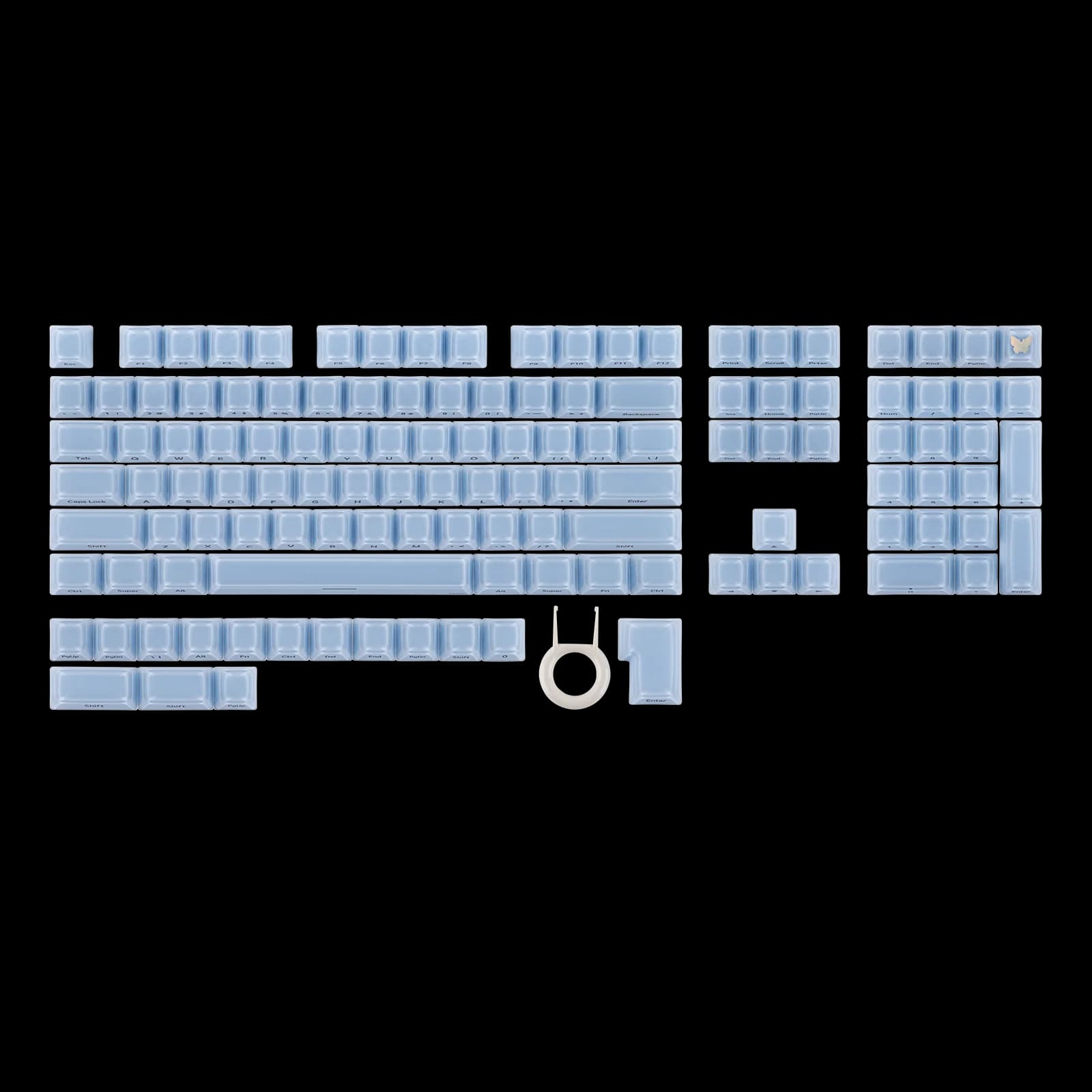 EPOMAKER Lusterfly Jelly Copritasti Set 123 keys Profile MDA for mechanical keyboard 61/68/84/87/98/100/104 keys Compatible with MX