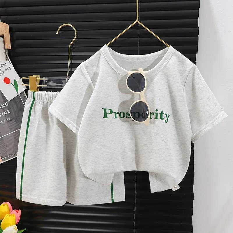 Nuovi bambini a maniche corte vestito ragazze ragazzi T-shirt estate bambino moda sport set casual vestiti abbigliamento per bambini coreani