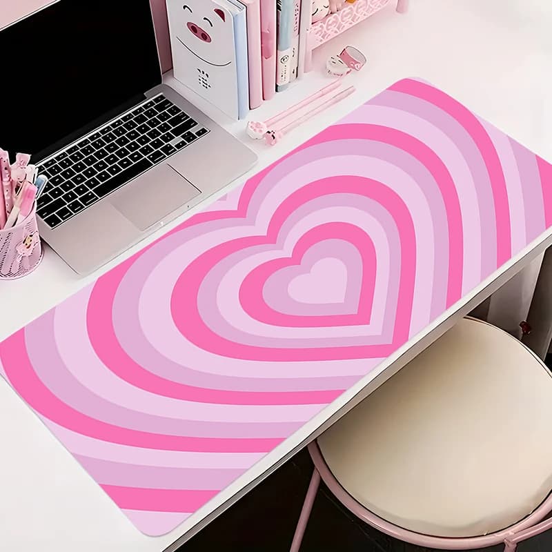 Coffee Love Pattern Tappetino per mouse rosa Accessori per ufficio Laptop Xxl Tappetino per mouse grande Gaming Pc Gamer Cabinet Tastiera Anime Tappetino da scrivania
