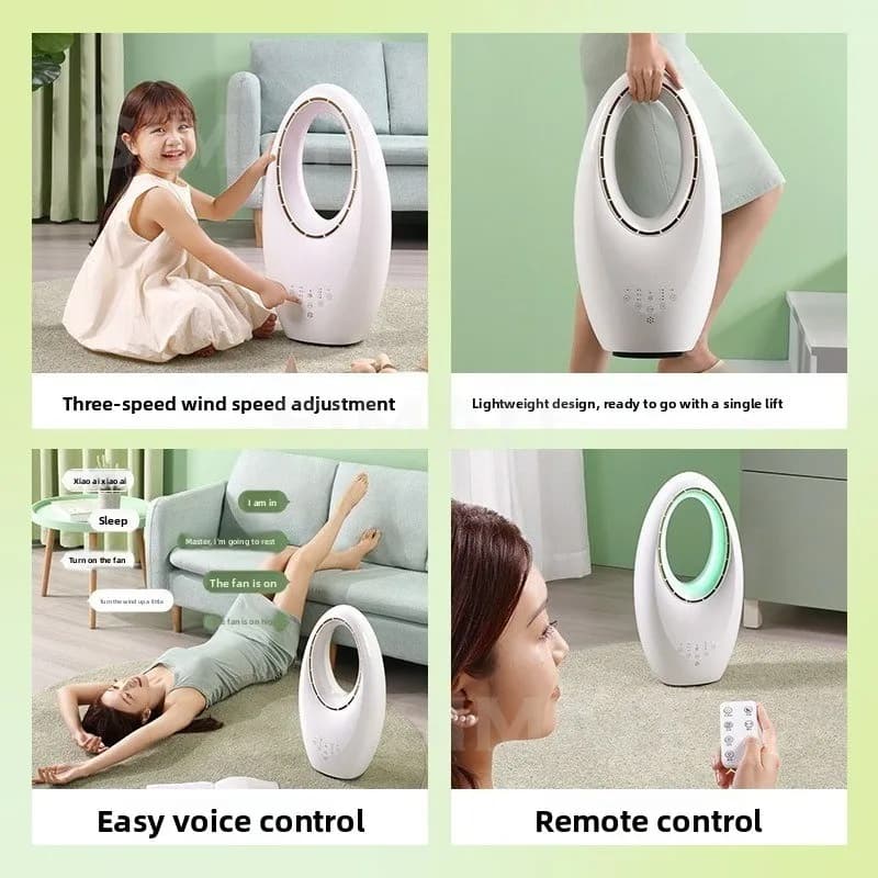 Bladeless Fan, Silent Household Electric Fan, Tower Fan, Vertical Floor, Ultra-quiet