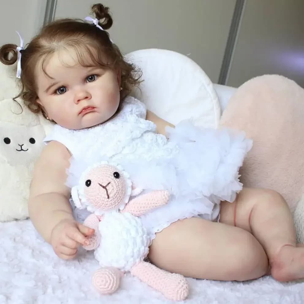 BZDOLL Realistico 60 cm 24 pollici Morbido Silicone Reborn Baby Doll Con Pittura 3D Pelle e Vena Vascolare Fatto A Mano Ragazza Regalo Di Compleanno
