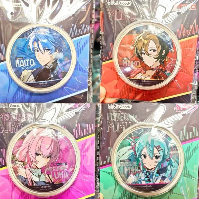 Genuine Hatsune Miku Anime Spark Series Badge Acrylic Standee Guitar Pick Color Paper Photo Card Mouse Pad Document Folder Toy