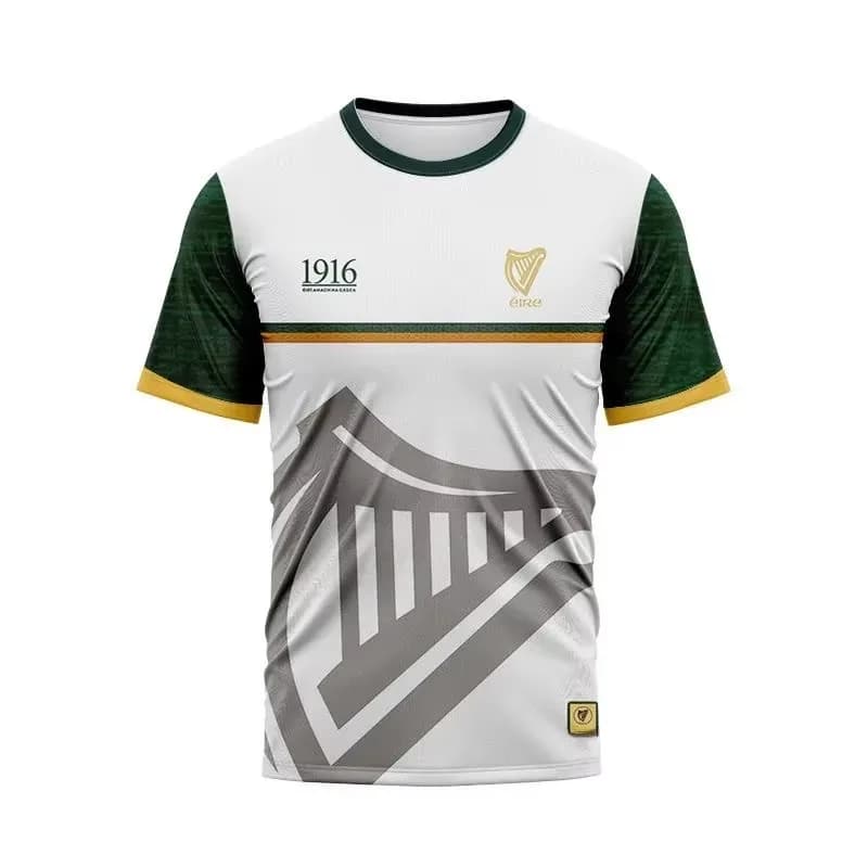 T-Shirt Estiva per Squadra di Rugby, Maglie da Calcio per Uomo e Donna, Top Sportivo Casual Oversize con Stampa 3D per Uso Quotidiano