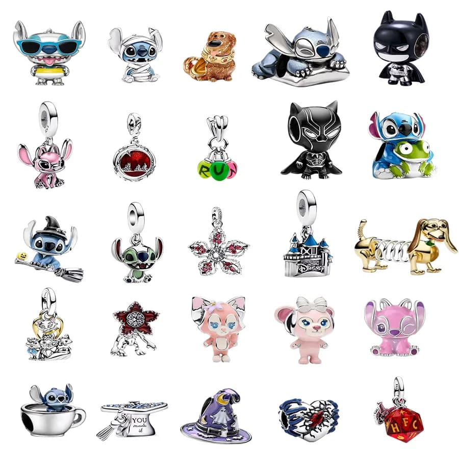 The new popular 925 silver dog-alien pendant is suitable for DIY bracelets and is a perfect match for elegant ladies