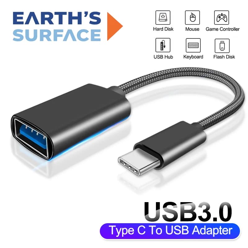 Cavo Adattatore USB C a USB OTG, Cavo di Prolunga USB Tipo C a USB Maschio-Femmina per Xiaomi Samsung MacBook Pro PC