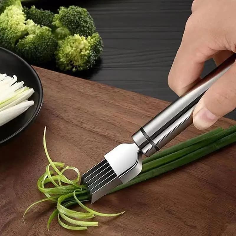 /KQM/Stainless Steel Shred Silk The Knife Vegetable Garlic Cutter Food Speedy Chopper Green Onion Cutter Portable Kitchen Tool