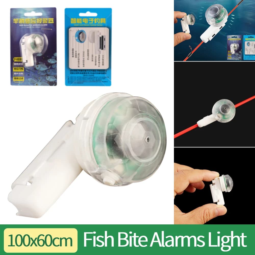 Universal Luminous Fishing Cane Indicator with Automatic Death Recognition, Light Portable Alarm for Night Fishing Accessories