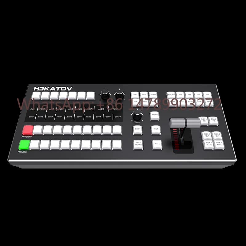 Pannello di Controllo Multifunzione KT-KD50B con Display LCD e Connessione LAN per BMD ATEM/Bitfocus Companion