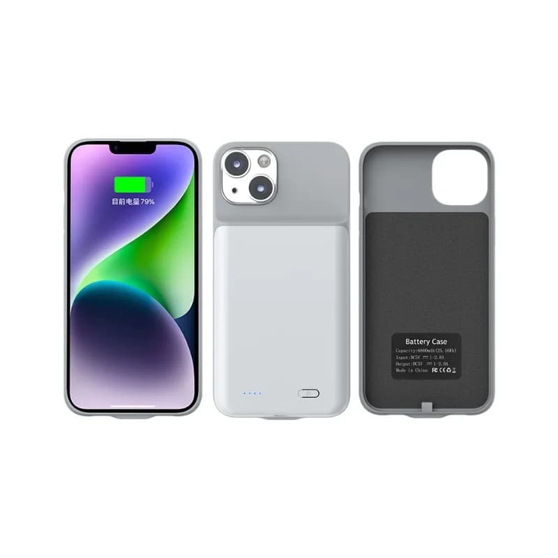 Custodia Power Bank Magnetica da 6800mAh per iPhone 17 16 con Bordo Morbido, Cover Caricabatterie Portatile