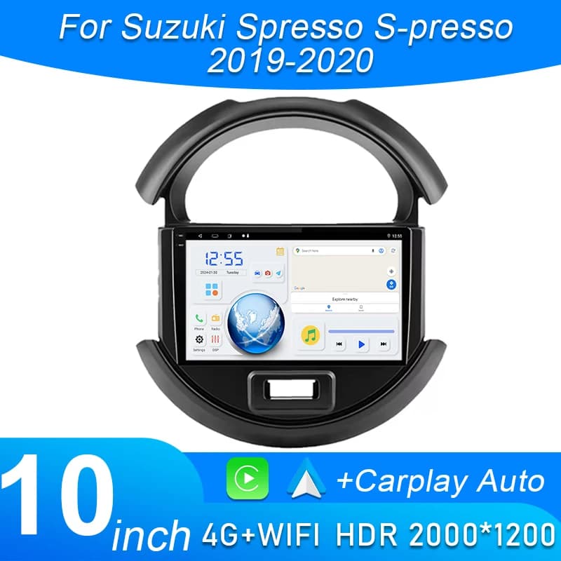WIFI 4G Android 15 9'' Bluetooth For Suzuki Alto 8 Turbo RS Black 2014-2021 Car Radio Multimedia Player Video Carplay BT NO DVD