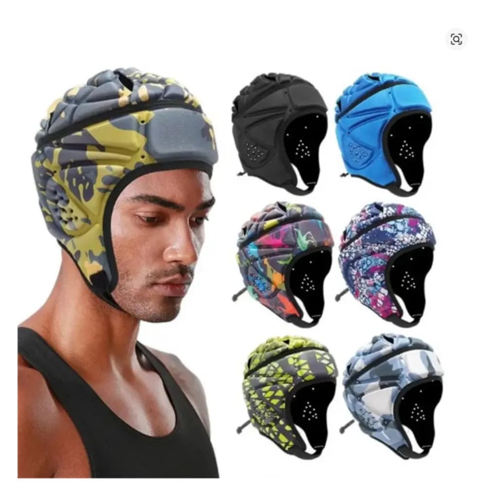 Casco protettivo EVA per adulti, sicuro per la testa, per portiere di calcio, hockey, pattinaggio a rotelle, sci ‌