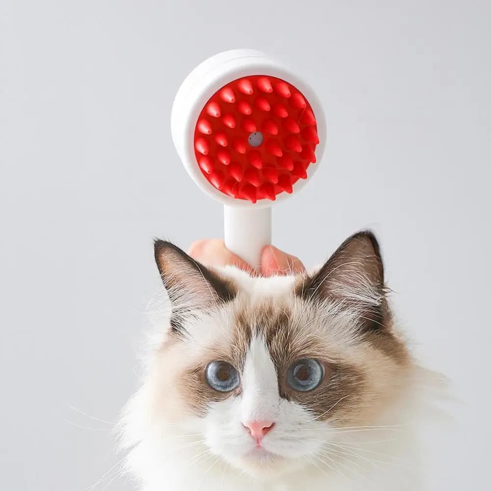 Bath Brush with Dispenser Pet Massage Shower Brush with Built-in Shampoo Storage Ergonomic Dog Grooming Brush Soft for Cats