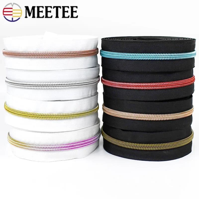 1/2/3/5/10/20M 3 # 5 # Cerniere in nylon Nastri Borsa Scarpe Cucito Cerniera Bobina decorativa Zampe Decorazione indumento Chiusura Zip Kit di riparazione