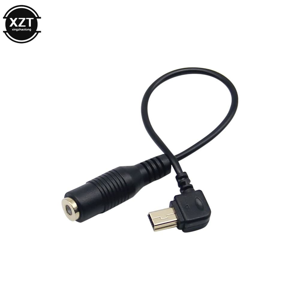For GoPro Hero 3 3 + 4 Motion Camera 3.5mm Microphone Transfer Cable Adapter Mini USB Audio Adapter for Microphone Outer Universal Cables