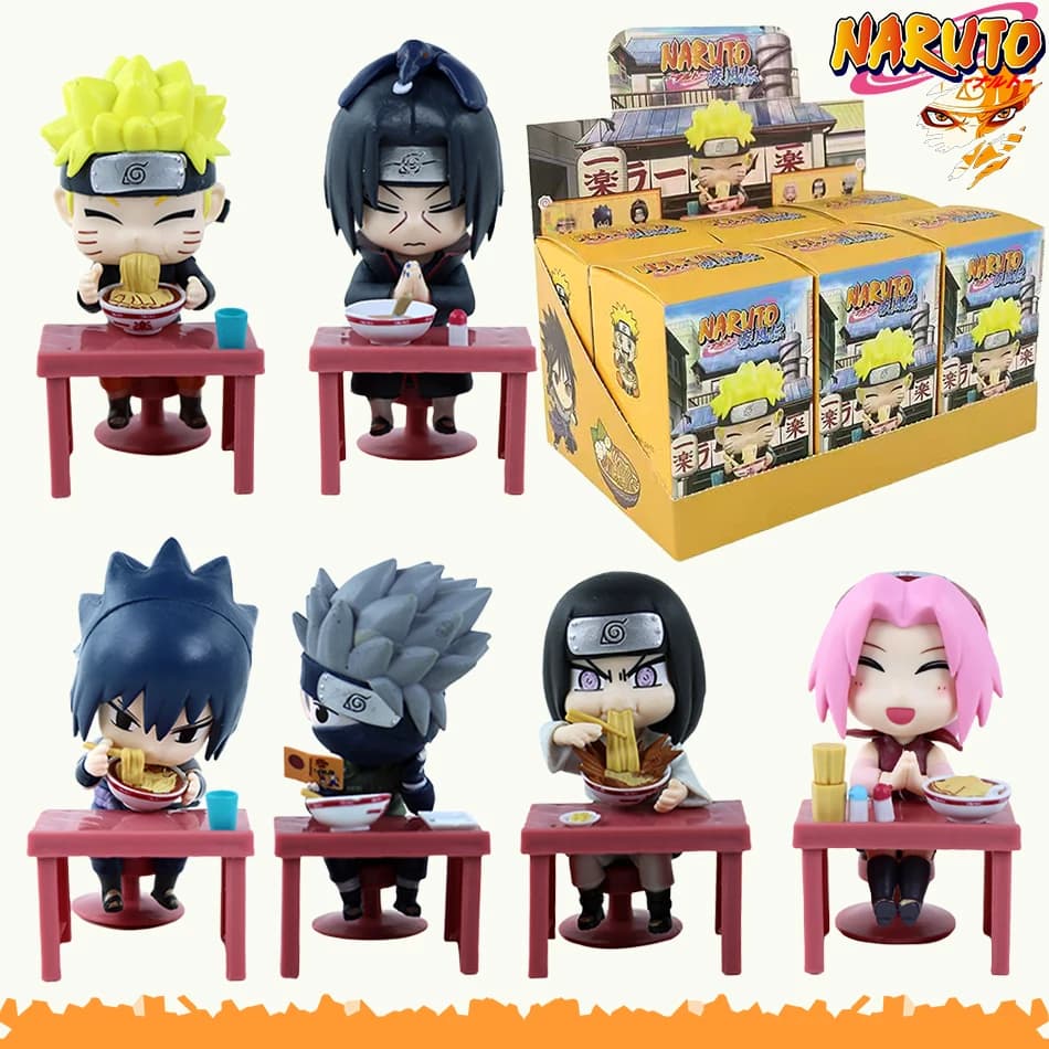 2026 Naruto Shippuden Ramen Theme 6 Pezzi Blind Box Figures Anime Naruto Sasuke Modellini Giocattolo Regalo per Amici e Bambini con Scatola