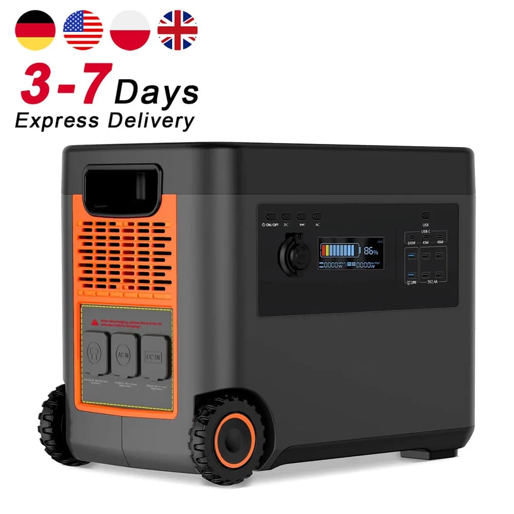 Portable Power Station 2000W 2500W 2160Wh Lithium Battery UPS Bank EU Stock Car Power USP Home Outdoor Camping 500W 1000W 1500W