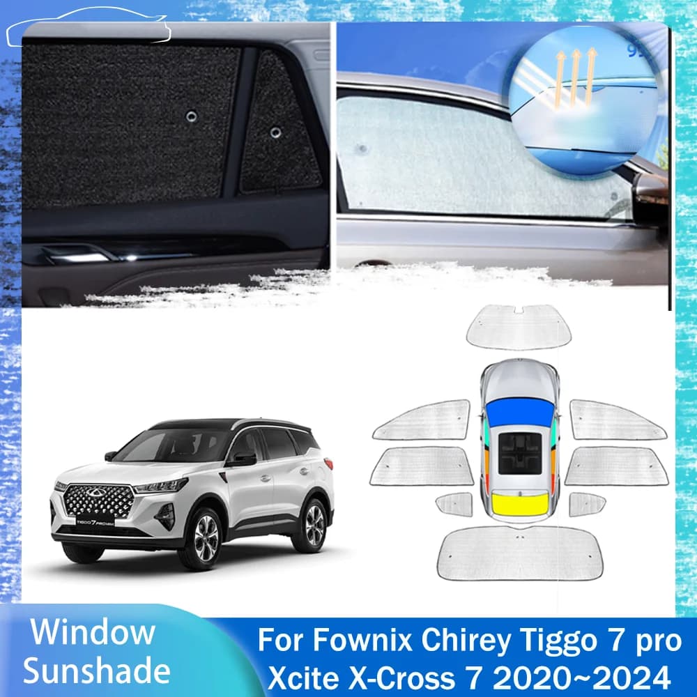 Per Fownix Chery Tiggo 7 Pro Xcite X-Cross 7 2020 ~ 2024 2021 2022 2023 Auto Lucernario Parasole Parabrezza Parasole Protezione Parasole Accessori