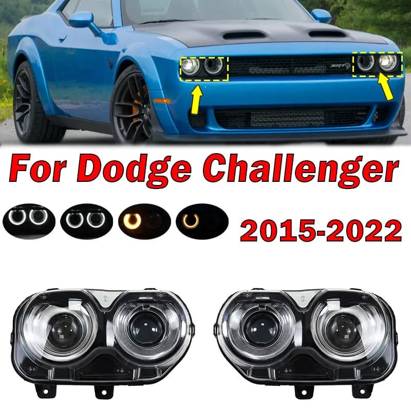 Auto Paraurti Anteriore Faro Per Dodge Challenger 2015 2016 2017 2018 2019 2020 2021 Auto Faro di Montaggio 68174065 AF 68174064 AF