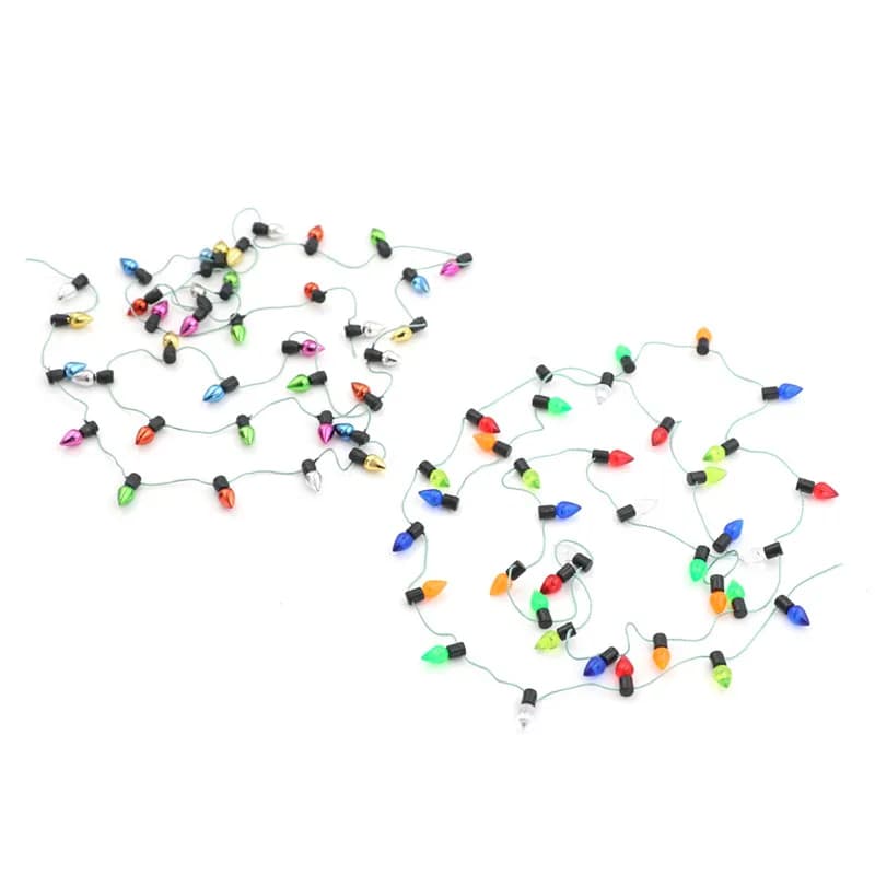 1m scala 1/12 casa delle bambole in miniatura una stringa di luci natalizie in plastica multicolore luci finte per la decorazione della casa delle bambole giocattoli per bambini