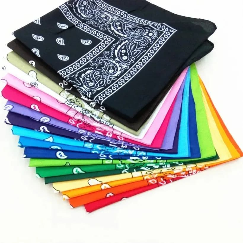 Unisex Man Woman Bandana Hairband Cowboy Man Biker Sport Copricapo Polso Hairwrap Scarf wrapping for head on one side Paisley