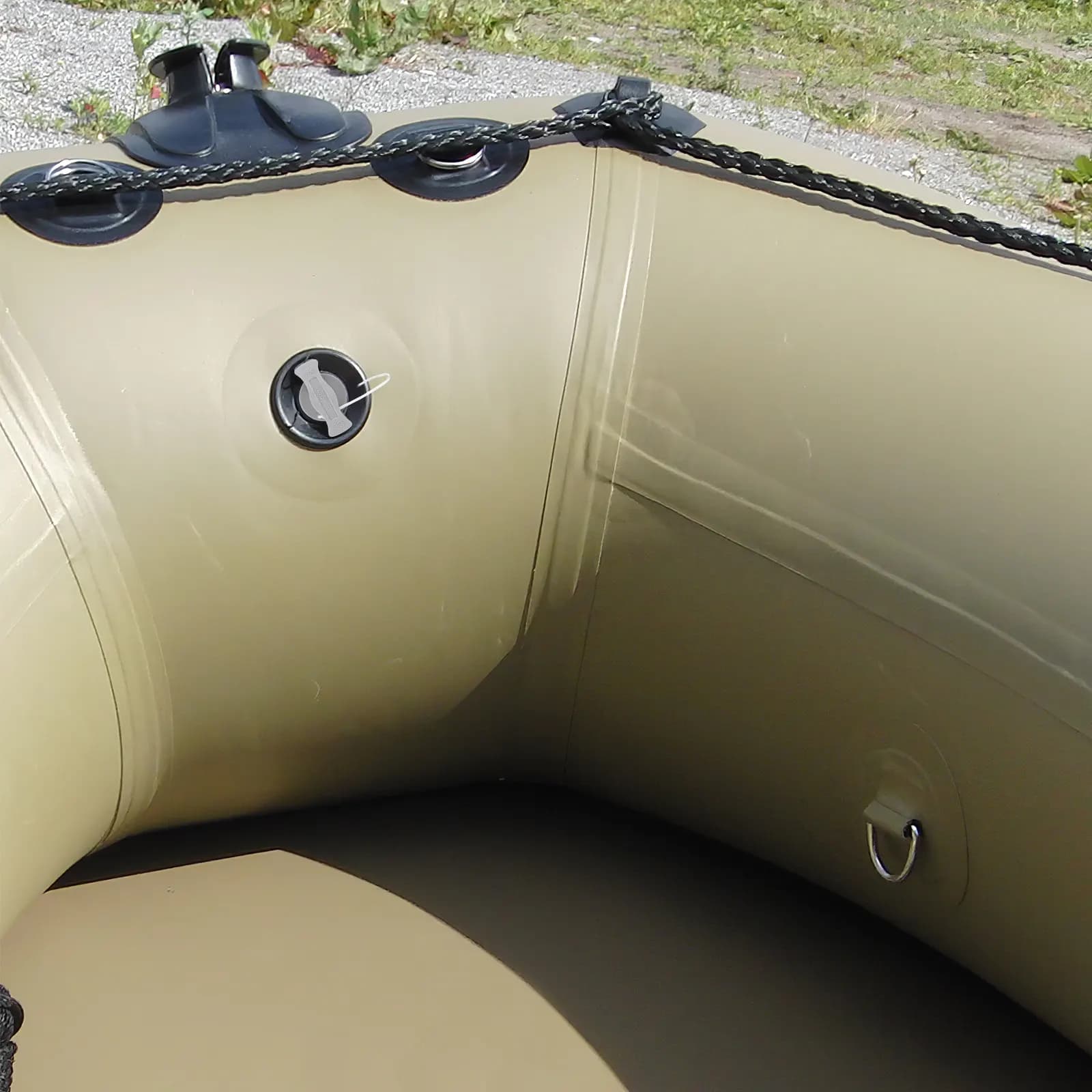 6 Pezzi Tappi Valvola Universali per Kayak e Gommoni, in Plastica Grigia, con Cavo, Antiperdita, Ricambio per Paddle Board