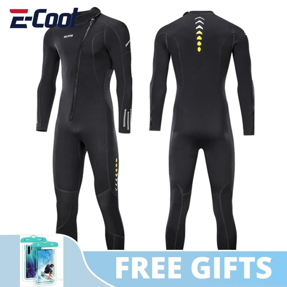 Muta in neoprene da 3 mm per uomo e donna Muta intera con cerniera frontale Snorkeling Scuba Diving Nuoto Kayak Kite Surf