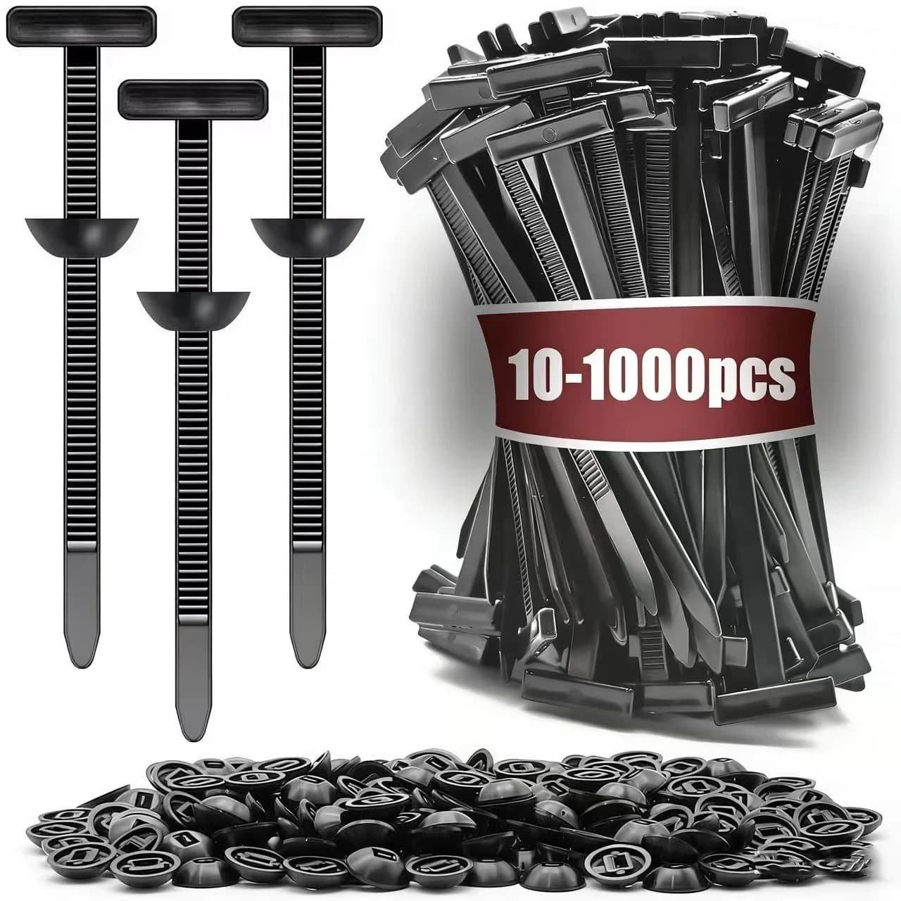 10-1000 Pezzi Fascette Autobloccanti in Nylon Resistenti per Cavi, per Uso Interno ed Esterno, Fibbie per Cavi Multiuso, Rilasciabili
