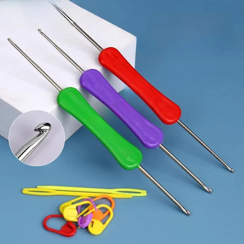 Double-Headed Crochet Needle Set for Sweater Thick And Thin Hook Needle Manual Knitting Universal for Shoes Bags Hats Full Set