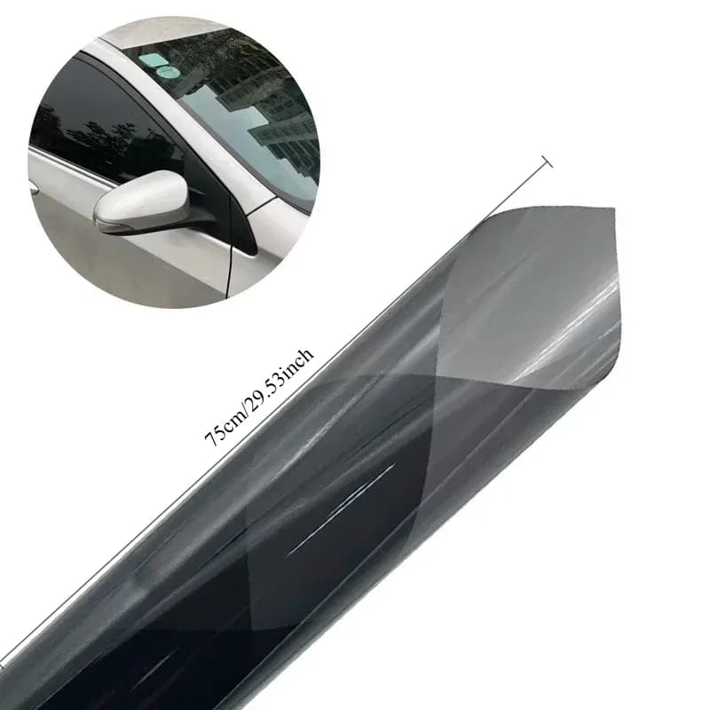 Pellicola Oscurante Nera per Finestre, Autoadesiva Rimovibile, Protezione UV, Parasole, Controllo del Calore per Casa, Auto, Vetri e Porte