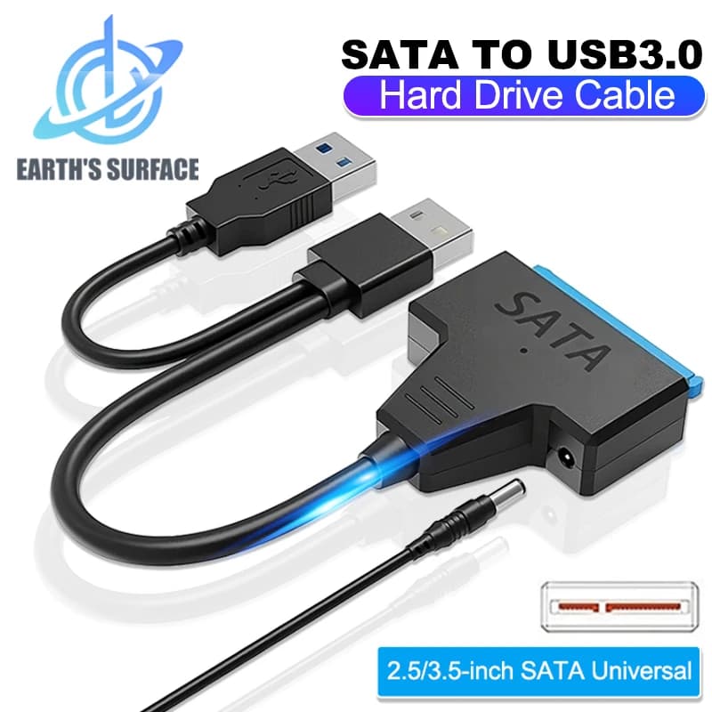 Cavo SATA a USB 3.0 Fino a 6 Gbps per HDD esterno da 2,5 pollici Cavo adattatore per disco rigido SSD Convertitore connettore cavo da USB C a SATA