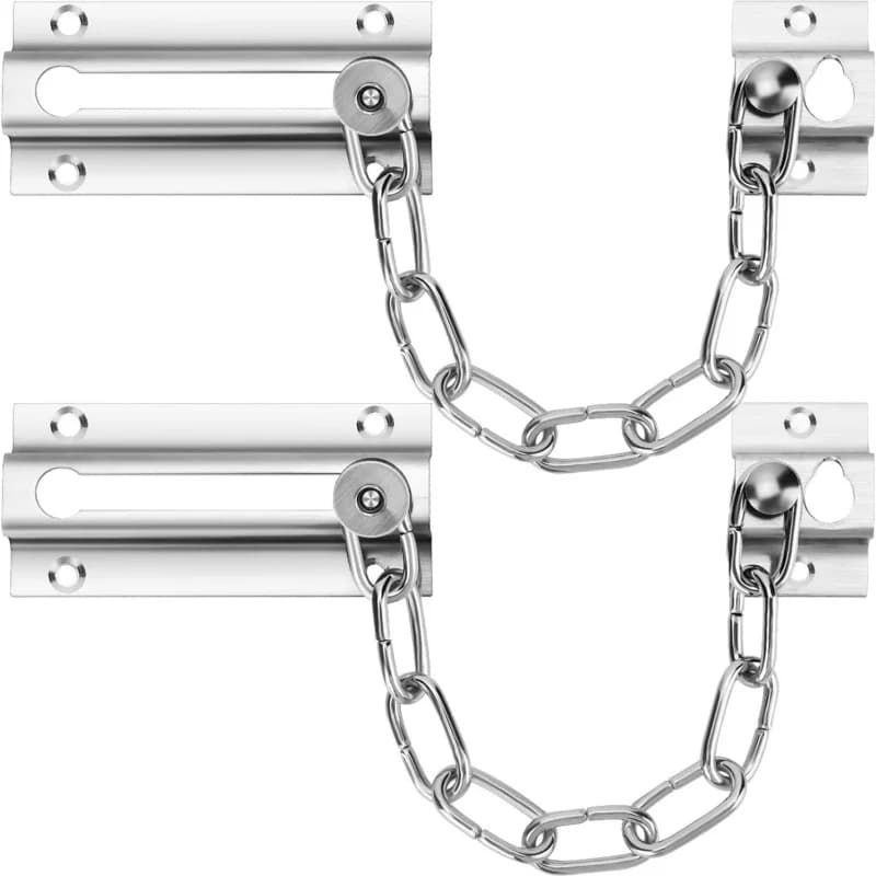 Security Door Sliding Chain Lock Stainless Steel Safety Anti-theft Door Chain Latch Buckle For Home Door Hardware