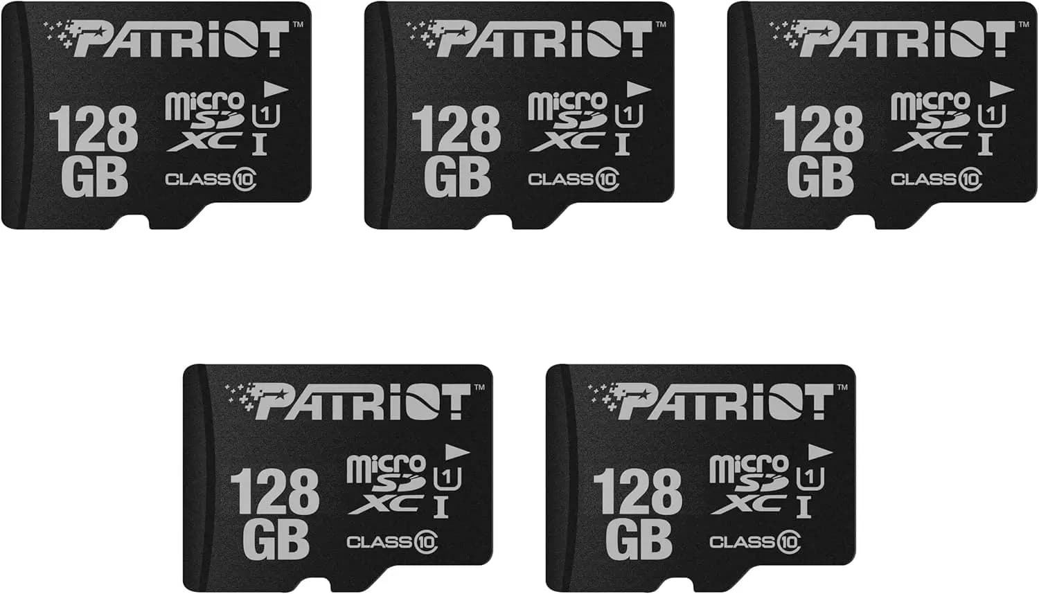 Scheda Micro SD da 128GB, Confezione da 5: Archiviazione Veloce e Resistente per Smartphone, Fotocamere e Altro