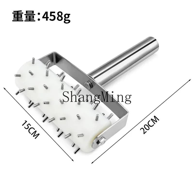 CLL High-end Stainless Steel Pizza Punch Biscuit Pizza Wheel Roll Dough Punch Bread Needle Roller