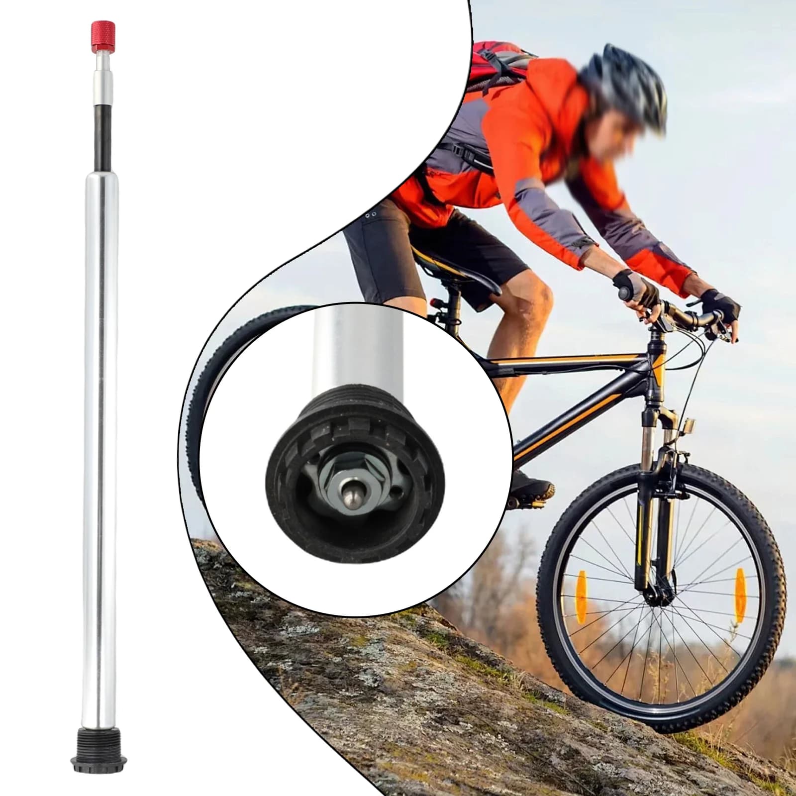 1PC Della Bici Della Bicicletta Forcella Anteriore Corsa A Molla Cartuccia Pompa Olio Spalla/Line Contror 28.6mm/30mm/34mm Accessori Per Il Ciclismo