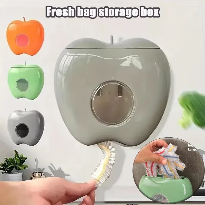 1PC Dispenser Storage Box for Food Storage Bags Dustproof Pull Out Drawer Clear See Through for Cabinet Fridge