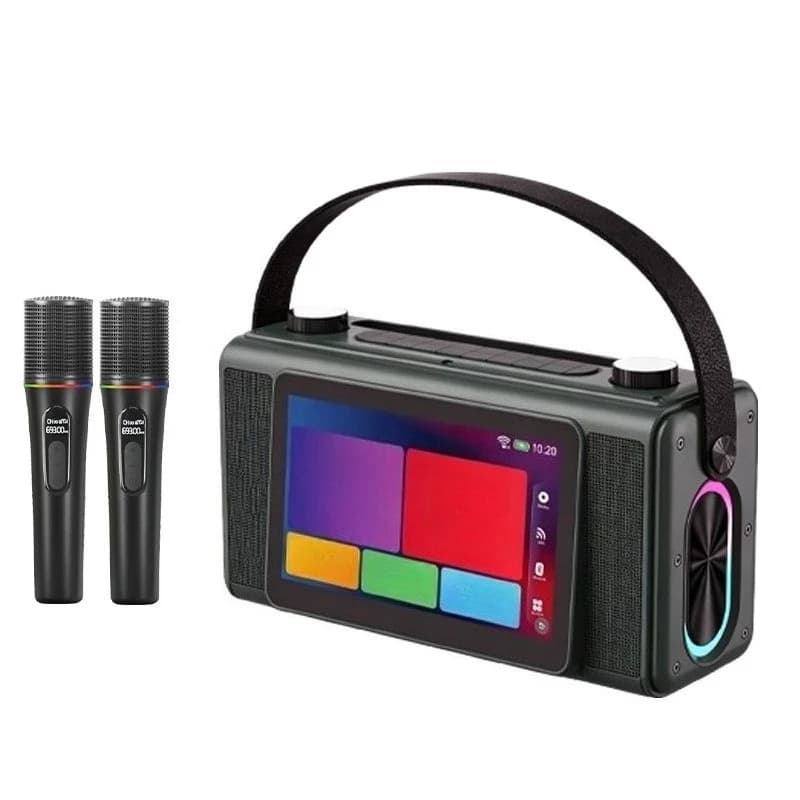 Portable bluetooth k-song stereo all-in-one machine with display screen touch wifi karaoke jukebox rated power 40W