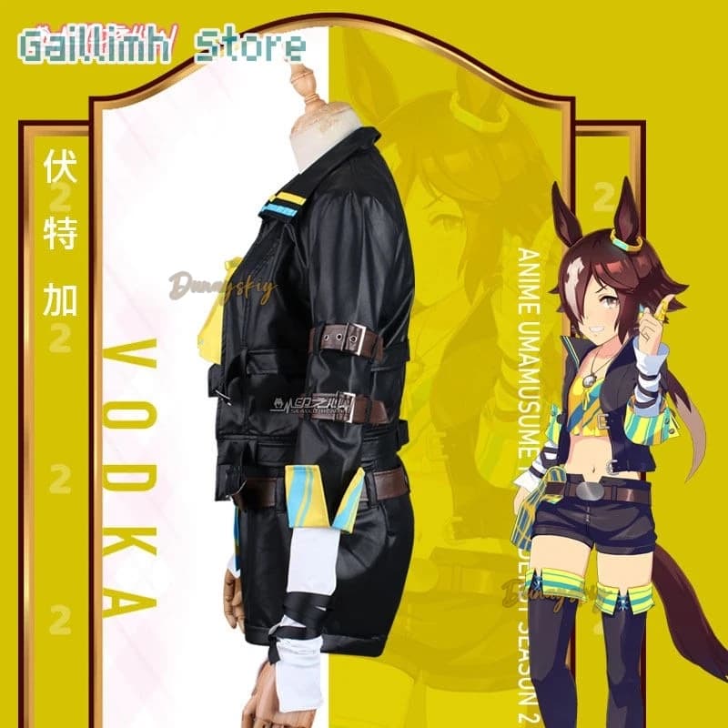 Costume da Cosplay Anime Umamusume Pretty Derby Vodka Battle Suit, Uniforme Quotidiana, Outfit per Feste di Halloween e Giochi di Ruolo per Donne