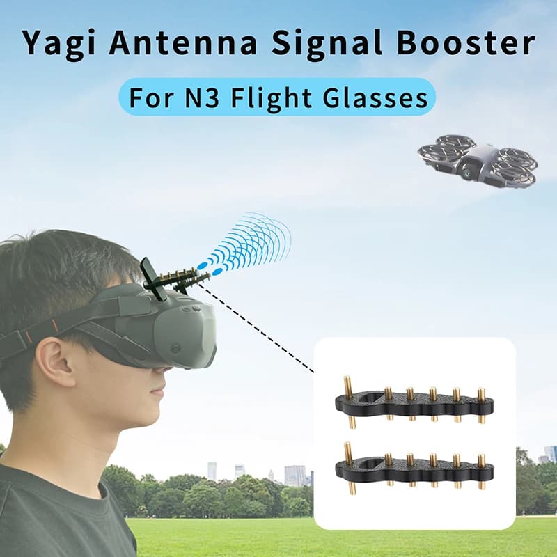 Occhiali da Volo per Drone DJI NEO2/Avata2, Antenna Yagi N3, Amplificatore di Segnale, Estensione del Raggio di Segnale, Accessori Neo