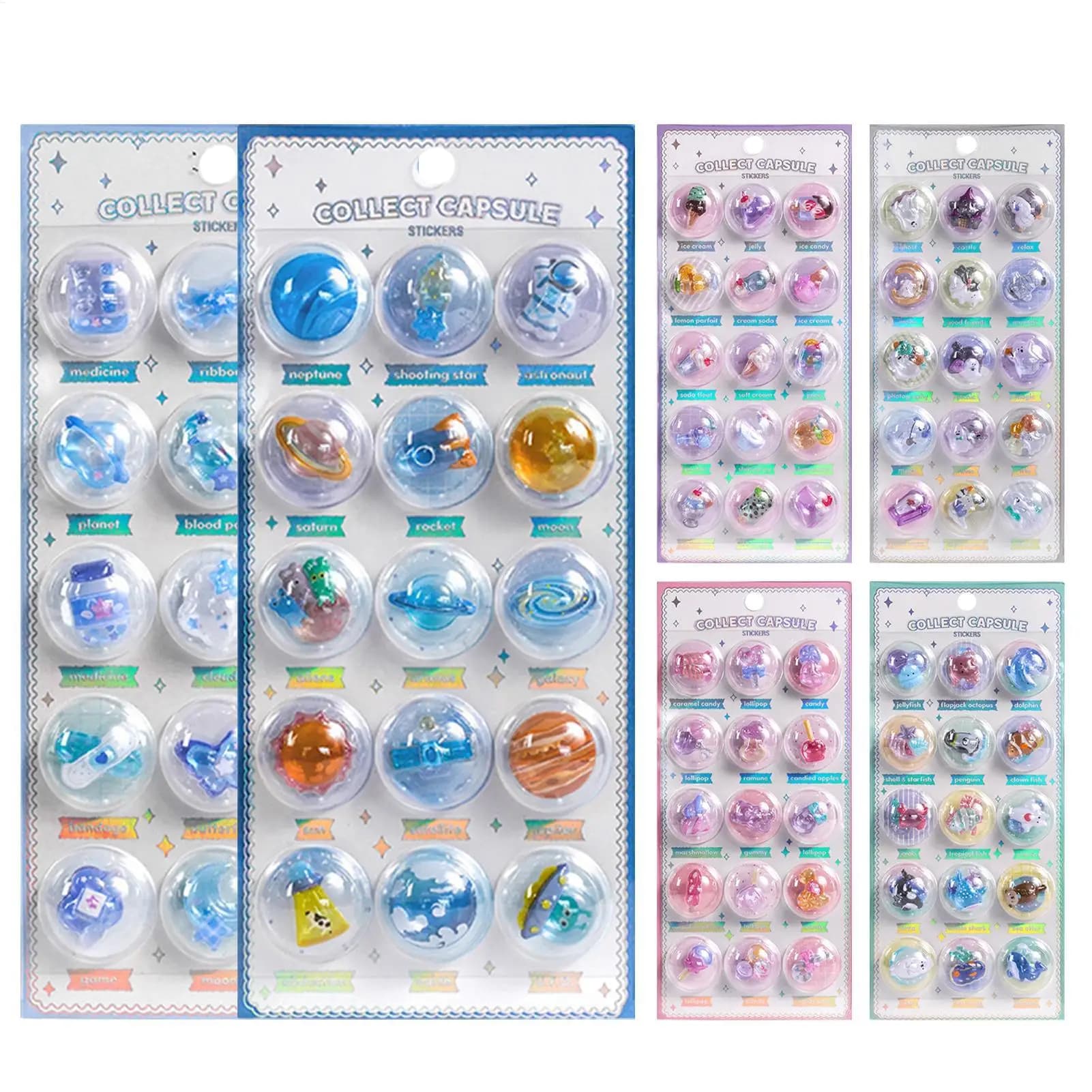 Adesivi 3D a Cartone Animato, Decorazioni in Rilievo per Diari, Decalcomanie per Cover di Telefoni, Quaderni, Agende, Scrapbooking, Laptop, Artigianato e Bambini
