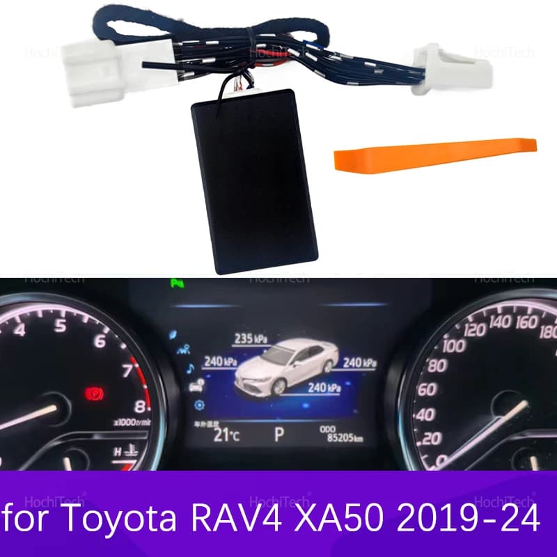 Per Toyota RAV4 Wildlande XA50 5th 2019-2024 TPMS Display LCD digitale dei pneumatici Allarme di sicurezza automatico Sistema di monitoraggio della pressione dei pneumatici