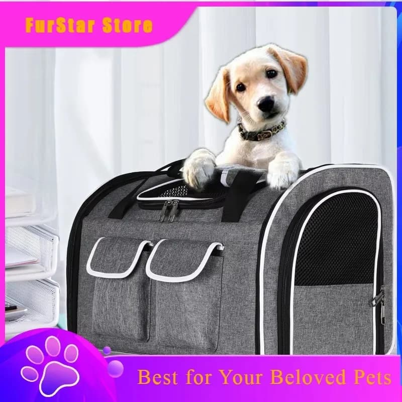 FurstarBig Space Foldable Pet Carrier Backpack, Portable Astronaut Transport Travel Carrying Shoulder Handbag Cat And Dog Bag