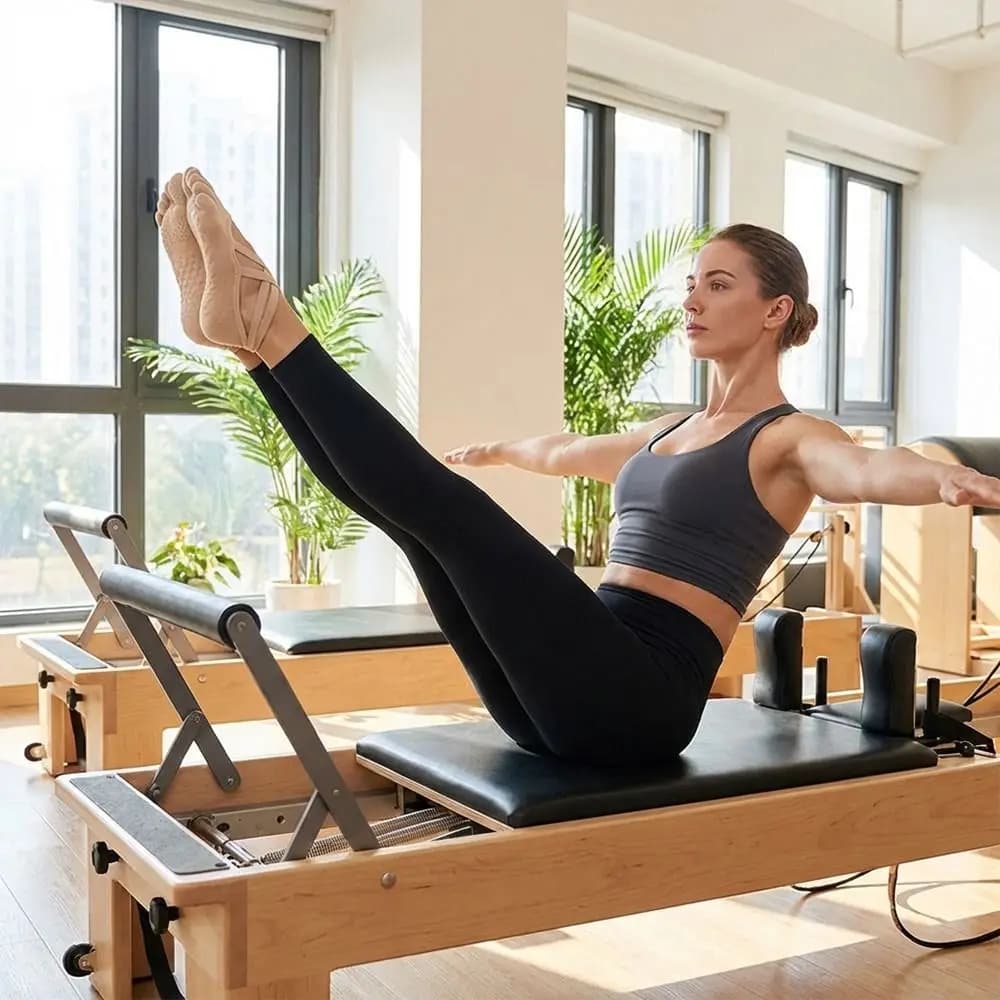 Calzini Antiscivolo Multicolore per Pilates in Cotone con Grip in Silicone, Calze Yoga Antiscivolo, Calze da Balletto con Fascia e Cinturino Antiscivolo