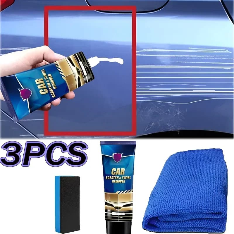 3PCS Strumento universale per la pulizia della crema per la riparazione dei graffi dell'auto Strumento per la pulizia dei graffi per la rimozione dei graffi Riparazione della cera lucidante Accessori per prodotti auto