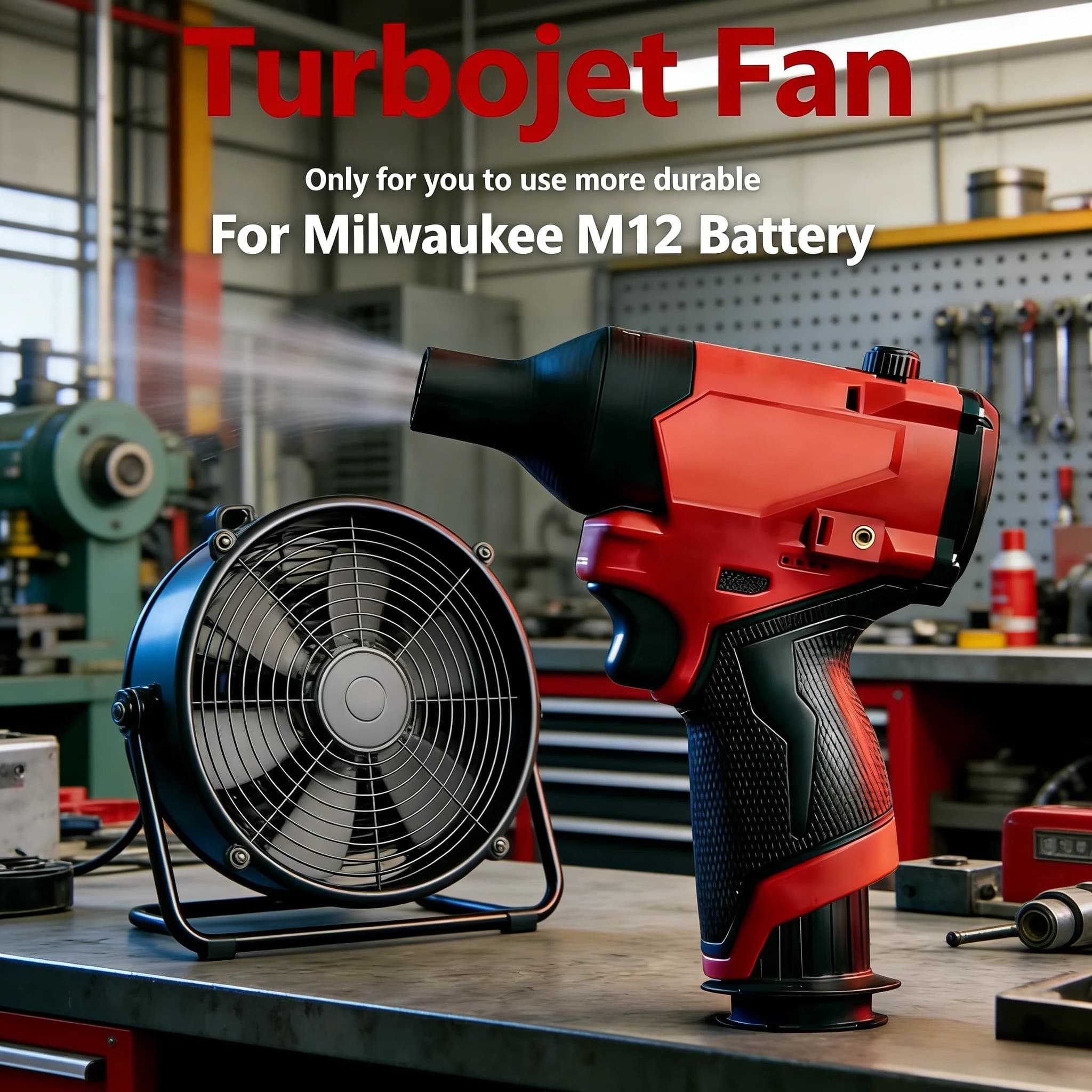 Ventilatore Turbojet Milwaukee M12 | Soffiatore Elettrico Brushless ad Alta Velocità, Portatile, per Pulizia e Asciugatura