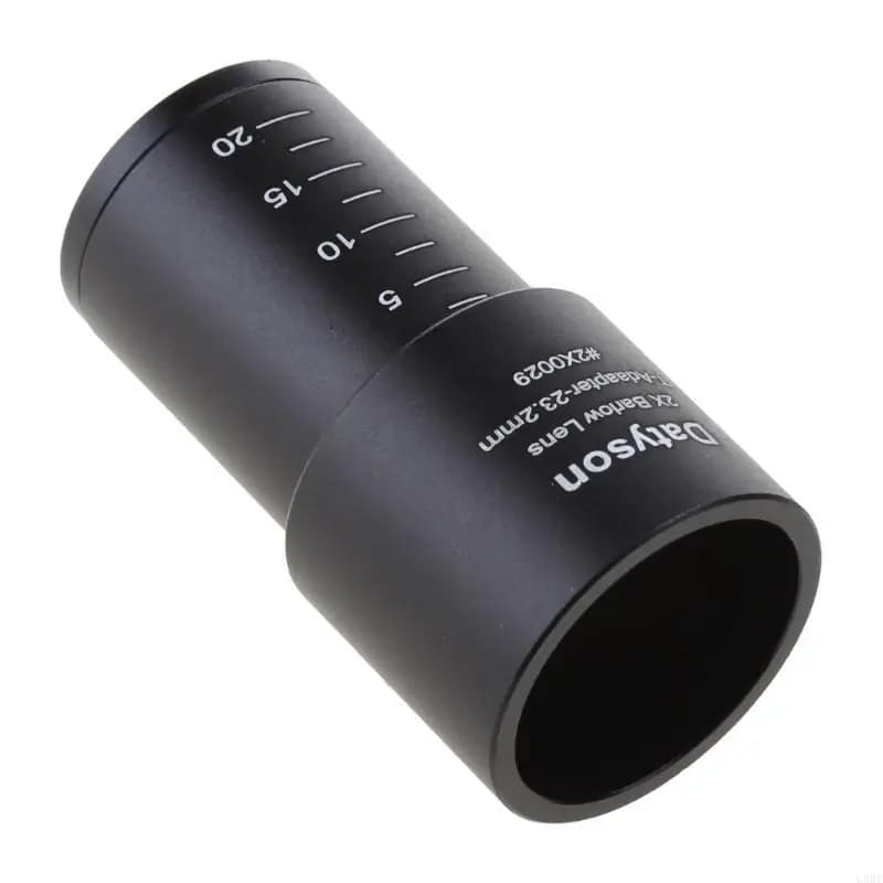 L9BE Lente Barlow 2X Lente in vetro ottico Lente Barlow 2X per porta montaggio da 23,2 mm Nero