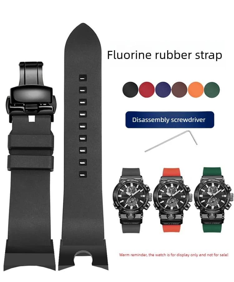 For G-SHOCK Casio Modified Airbus GWR-B1000 Waterproof Sports Soft Fluororubber Watch Strap Men