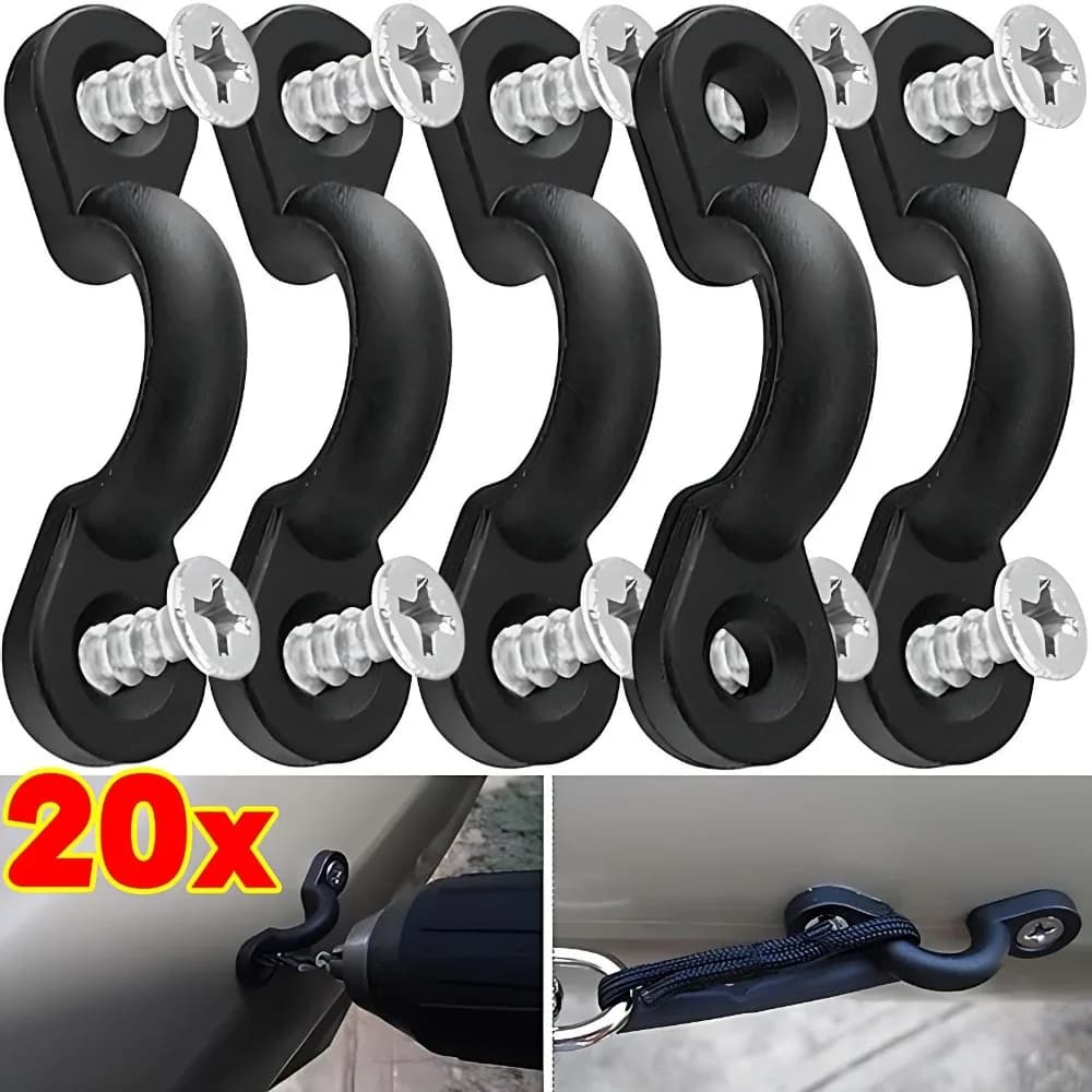 Kit hardware di ancoraggio universale per kayak Cuscinetto in nylon Anello per ponte oculare con viti per fissaggio di fissaggio per corda elastica per sartiame di canoa per barche
