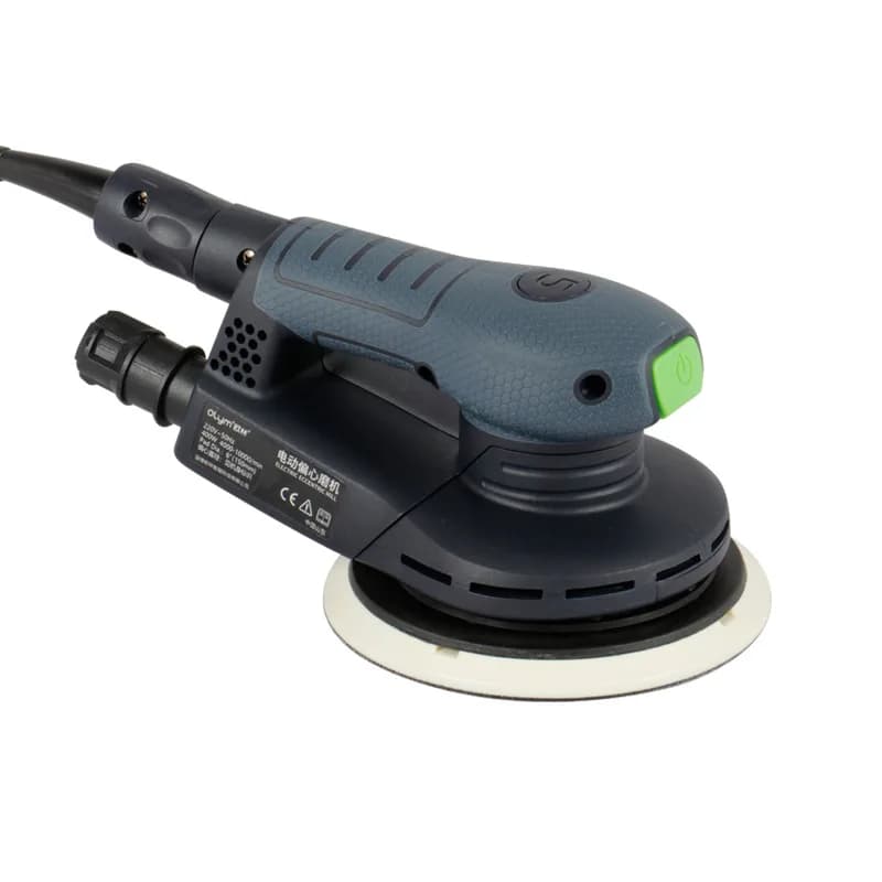 Testa di levigatura elettrica a secco per polveri, con aspirazione, per stucco auto, cenere e vernice spray, testa di levigatura quadrata