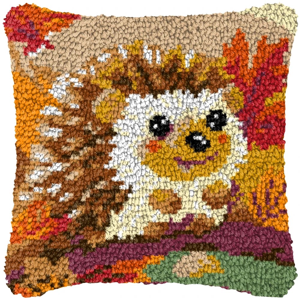 Cute Animal Dog Mouse Latch Hook Kits myrna Pillowcase Knot Pillow Package Needlework Canvas Set DIY Embroidery Cushion Cover